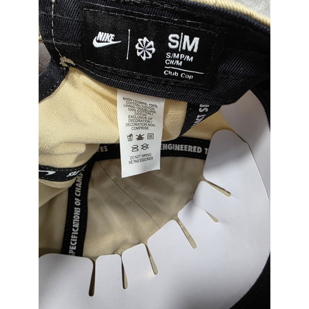 NEW NIKE Club Unstructured Cap Swoosh Hat Team Gold Sz Adult S/M - Picture 2 of 3
